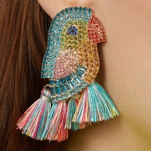 Baublebar Cayman Tasseled Parrot Stud Earrings